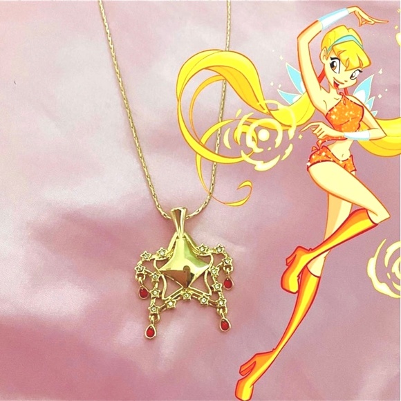 Winx Club Necklace Stella Fairy Dust Bottle Enchantix Believix Fairycore - Picture 1 of 5